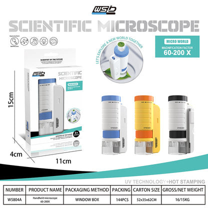 Handheld Microscope For Children, Optical HD Portable Microscope